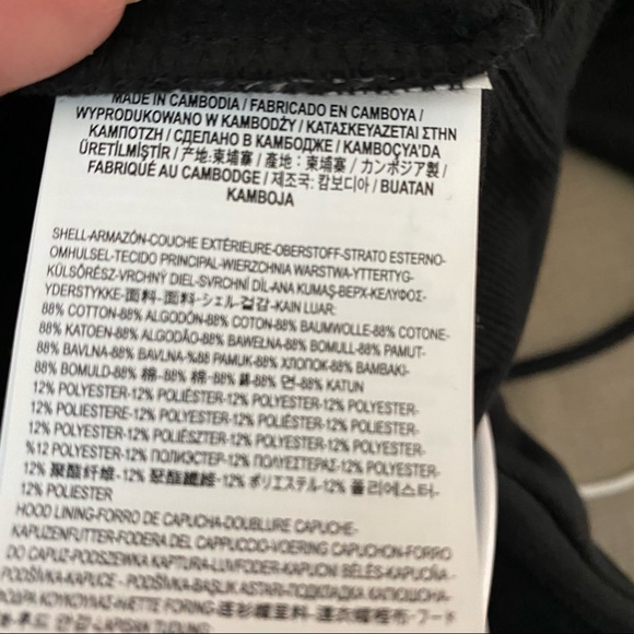 Vans Black Standard Versa Sweatshirt Hoodie With Checker Detail On 1 sleeve Sz M - Picture 8 of 8